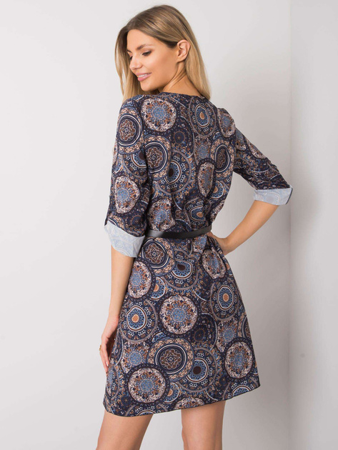 Granatowa sukienka we wzory Kaipo