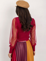 RUE PARIS Bordowa bluzka Cynthia