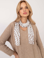 Hurt Camelowy damski sweter oversize z dekoltem V