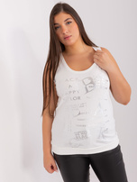 Hurt Ecru top plus size z okrągłym dekoltem