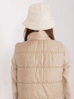 Hurtownia Jasnobeżowy kapelusz bucket hat z pikowaniem