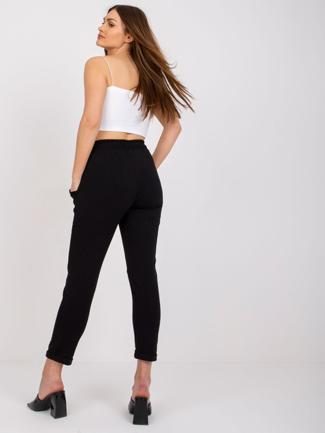 Czarne spodnie dresowe basic z bawełny Aprilia