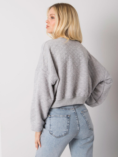 Szara bluza z pikowaniem Crystal