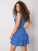 Niebieska spódnica z falbaną Angelou RUE PARIS