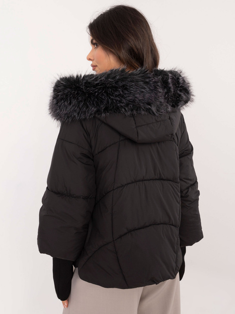 Hurt Czarna kurtka zimowa z odpinanym ściągaczem