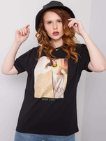 Czarny t-shirt Zoya