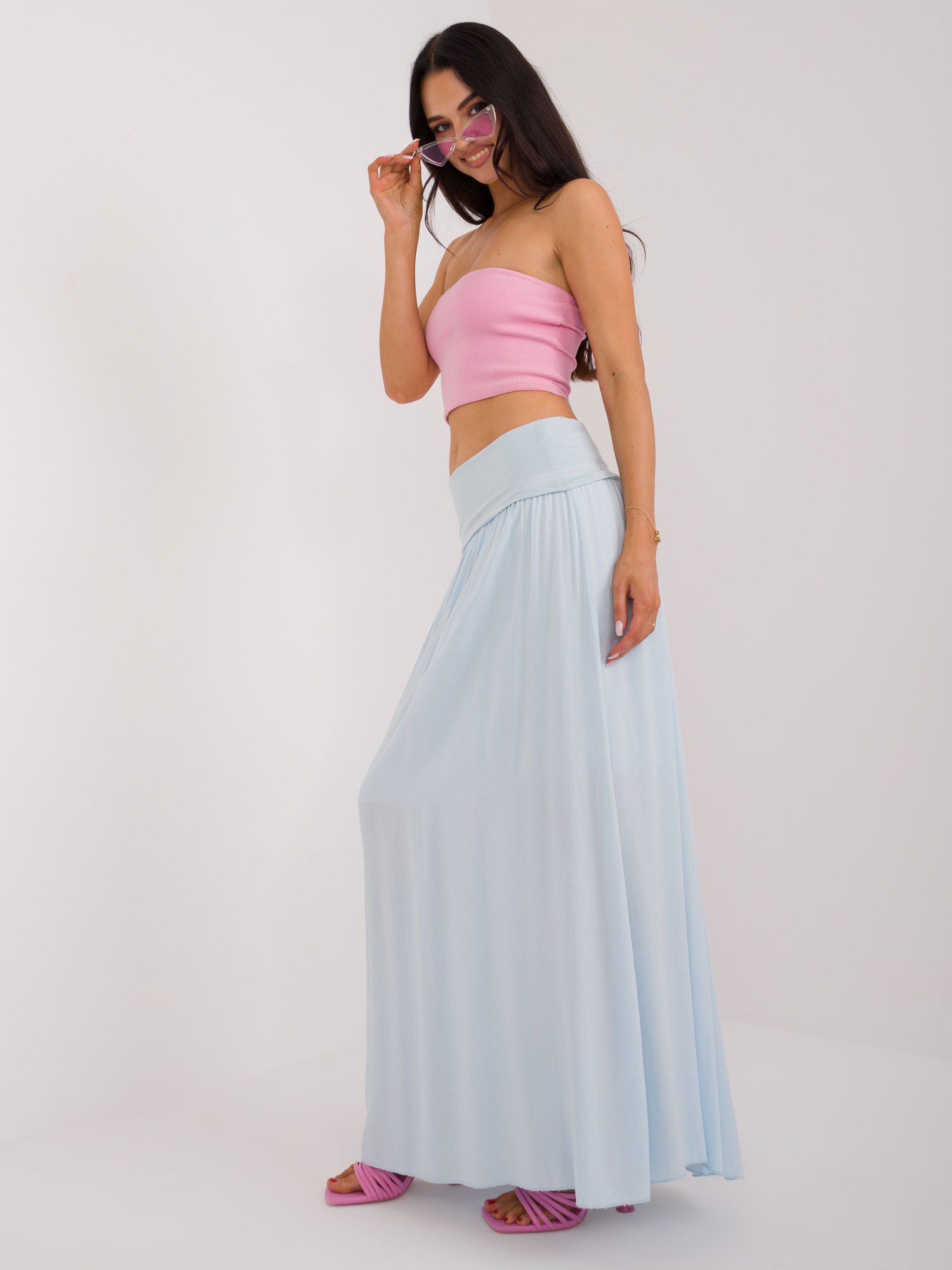 Hurt Light Blue Maxi Skirt 2in1 Clarence OCH BELLA