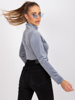 Szara welurowa bluzka Kigali