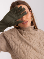 Hurtownia Khaki eleganckie rękawiczki damskie 