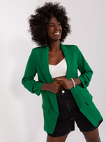 Hurt Ciemnozielona damska marynarka bez zapięcia 
