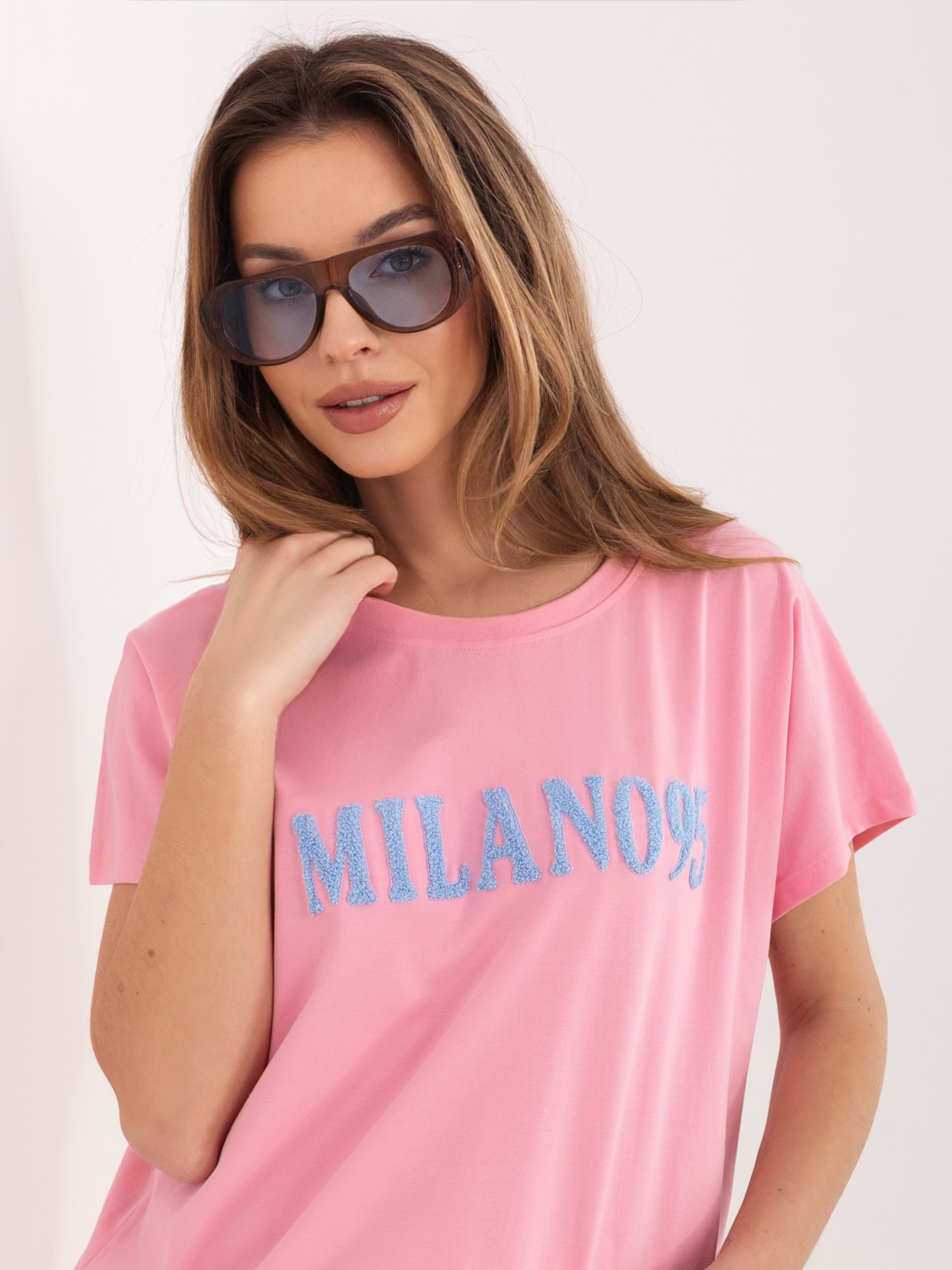 T-shirt jasny różowy