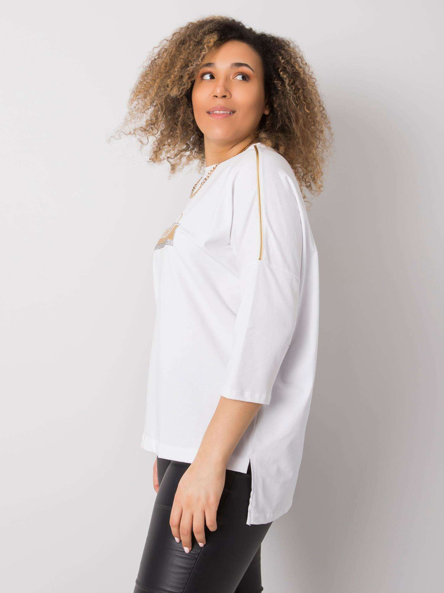 Weiße Baumwollbluse Alissa.