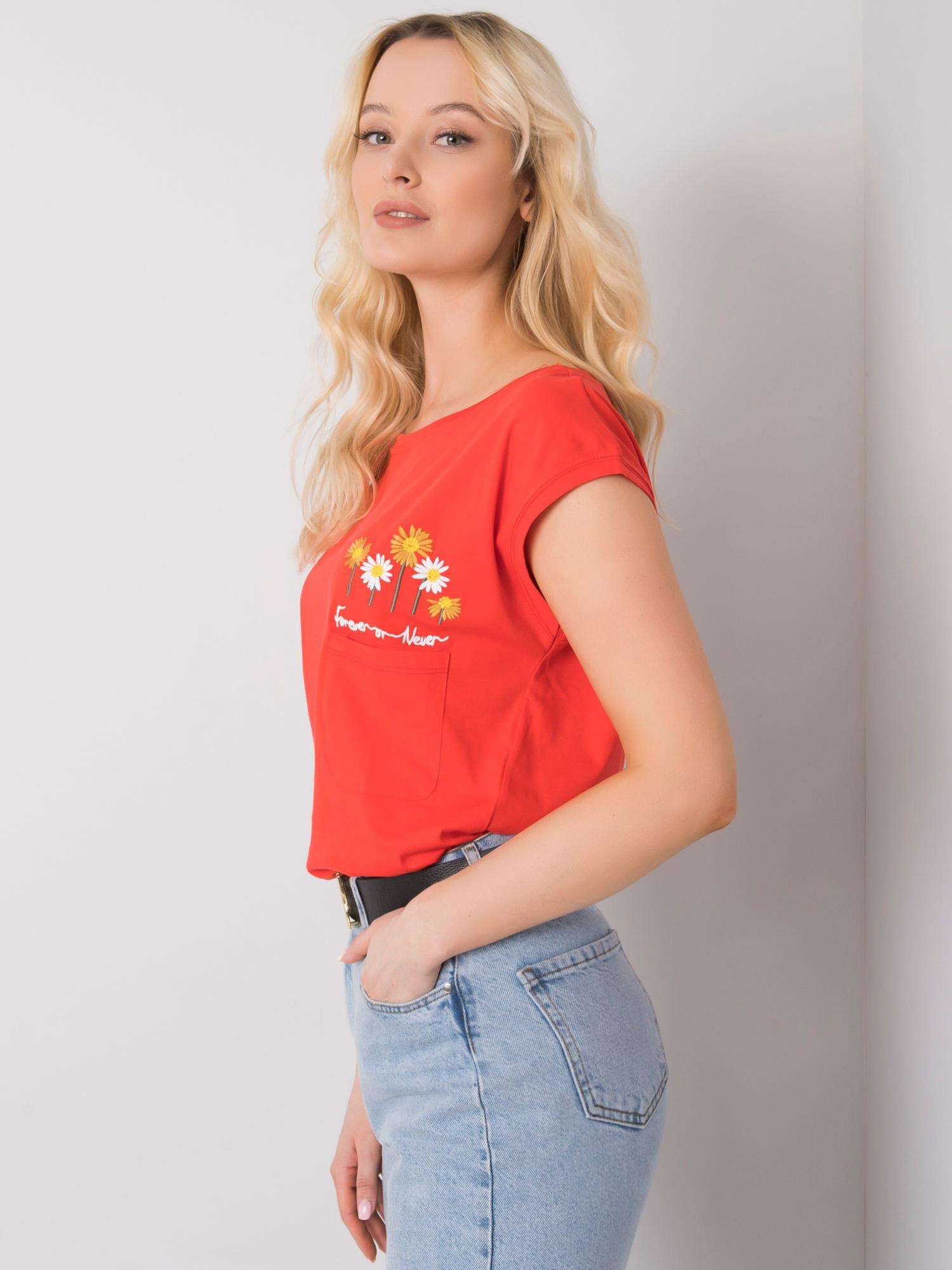Sarah's red blouse