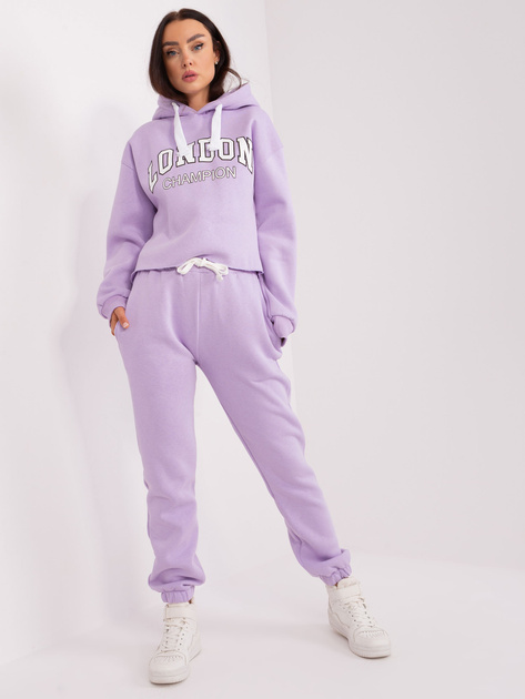 Hurt Jasnofioletowy dwuczęściowy damski komplet dresowy