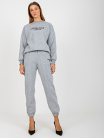 Hurt Gray two-piece tracksuit set with oversized hoodie.