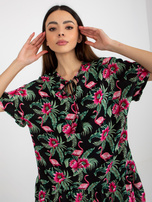 Hurt Kleid mit sommerlichem Druck und Rüsche SUBLEVEL.