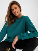 Hurt Morska dresowa bluza basic z okrągłym dekoltem 