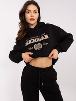 Hurt Czarny ocieplany komplet z bluzą kangurką 