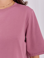 Dunkelrosa T-Shirt mit längerem Rücken RUE PARIS.