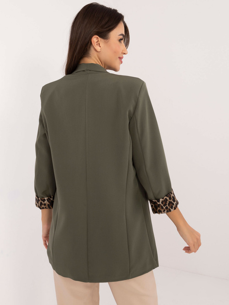 Hurt Khaki marynarka z podszewką w zwierzęcy wzór