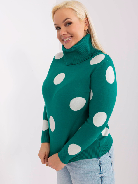 Hurt Ciemnomorski sweter plus size z długim rękawem