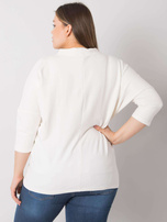 Ecru bluzka plus size z printami Mary