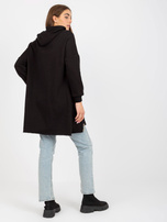 Hurtownia Czarna damska bluza basic z kapturem