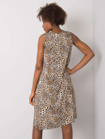 Czarno-beżowa sukienka z kieszeniami Phlie