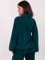 Morska sztruksowa koszula z kołnierzykiem