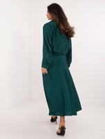 Hurt Ciemnozielona midi spódnica o kroju syrenki