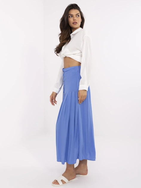 Niebieska plisowana spódnica na lato SUBLEVEL