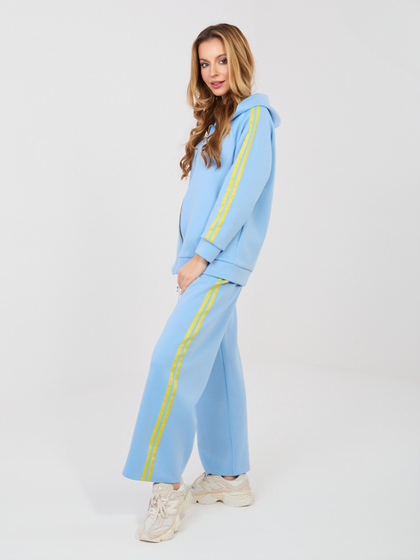 Jasnoniebieska rozpinana bluza z lampasami RUE PARIS