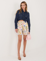 Jasnoróżowe letnie szorty z wiskozy SUBLEVEL