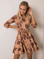 Beżowo-brązowa sukienka Issy