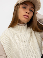 Hurt Biała kamizelka dzianinowa w warkocze SUBLEVEL 