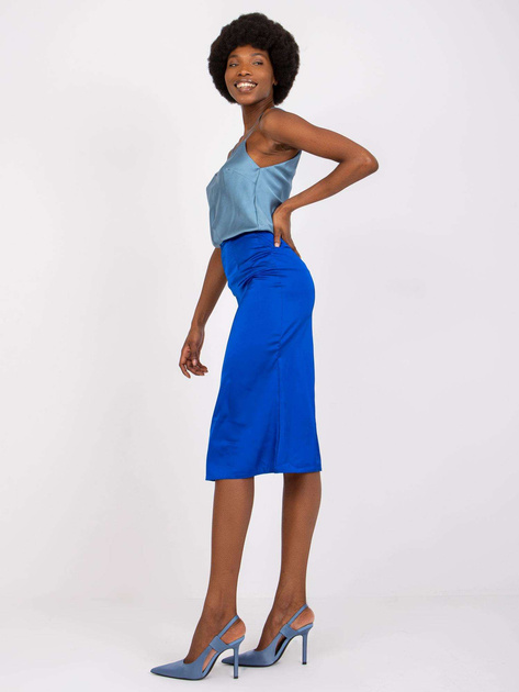 Ciemnoniebieska spódnica midi trapezowa Terrassa RUE PARIS