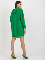 Hurtownia Zielona długa bluza rozpinana z napisami