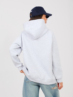 Jasnoszara dresowa bluza oversize z kapturem RUE PARIS