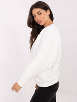 Ecru damska bluza z naszywką RUE PARIS