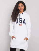 Biała bluza kangurka Yetty RUE PARIS