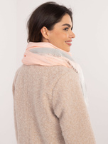 Hurt Brzoskwiniowa damska chusta z frędzlami