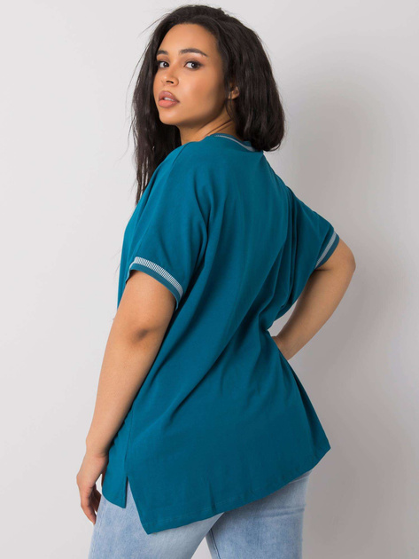 Morska bluzka plus size z aplikacją Billi