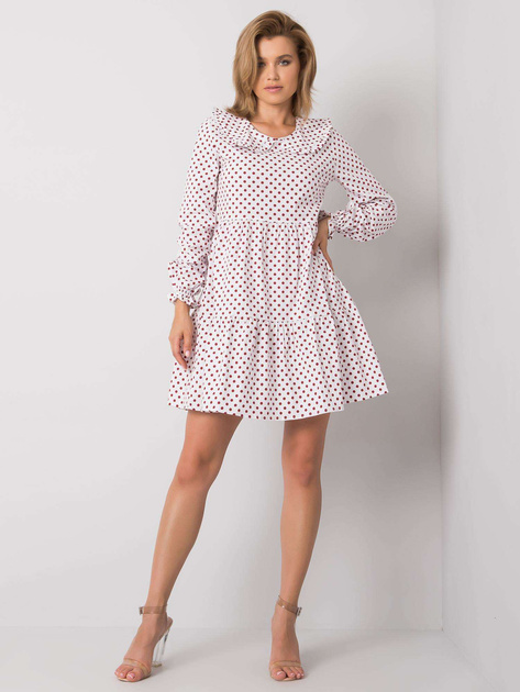 Biało-czerwona sukienka w groszki Rori RUE PARIS