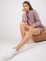 Brudnoróżowa dresowa bluza basic oversize