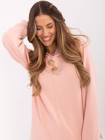 Hurt  Brzoskwiniowa bluza z kapturem i broszkami