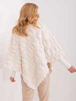 Hurtownia Ecru eleganckie poncho damskie
