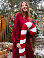 Hurtownia Bordowa elegancka koszula rozpinana Cristina