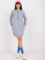 Gray basic sports dress with pockets.