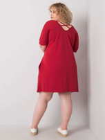 Bordowa sukienka plus size Bellamy