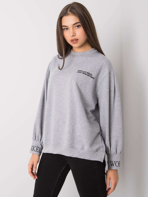 Szara melanżowa bluza bez kaptura Laylin